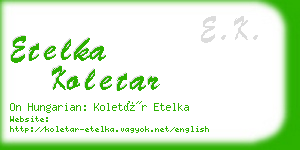 etelka koletar business card